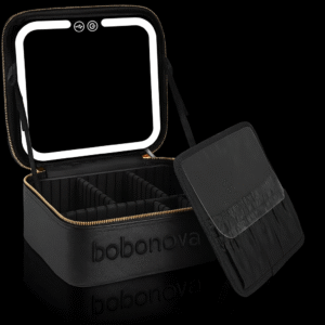 Sac de maquillage de voyage avec miroir LED