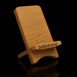 Découvrez le support en bois pour téléphone personnalisé avec votre logo, un accessoire qui allie élégance et praticité au quotidien.