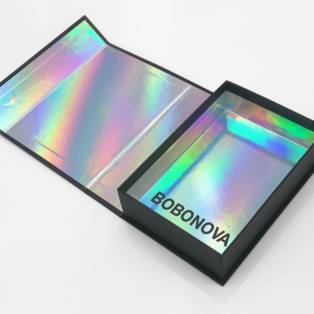 Packaging personnalisé effet hologramme avec votre logo d'entreprise