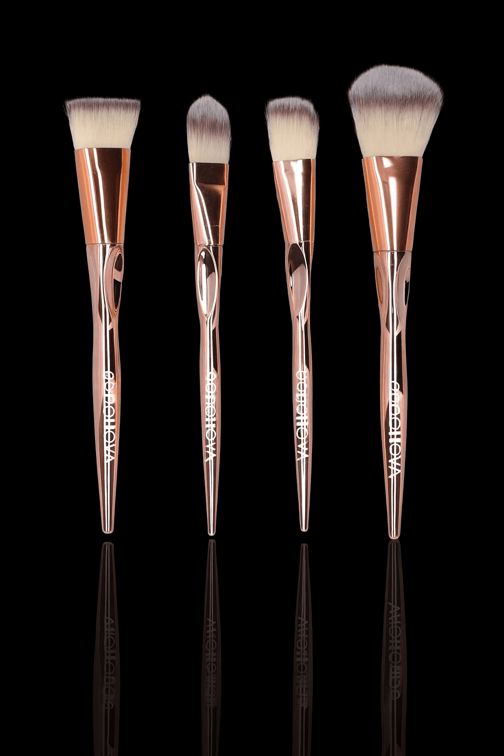 Pinceaux maquillages torsadés personnalisés