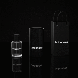 packaging flacon noir personnalisé avec votre logo