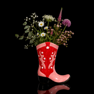 Vase botte de cowboy