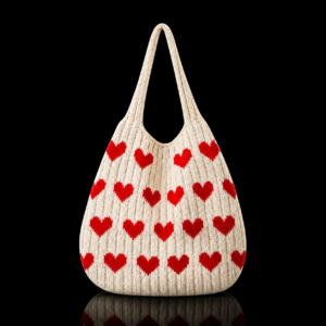 Sac maille coeur